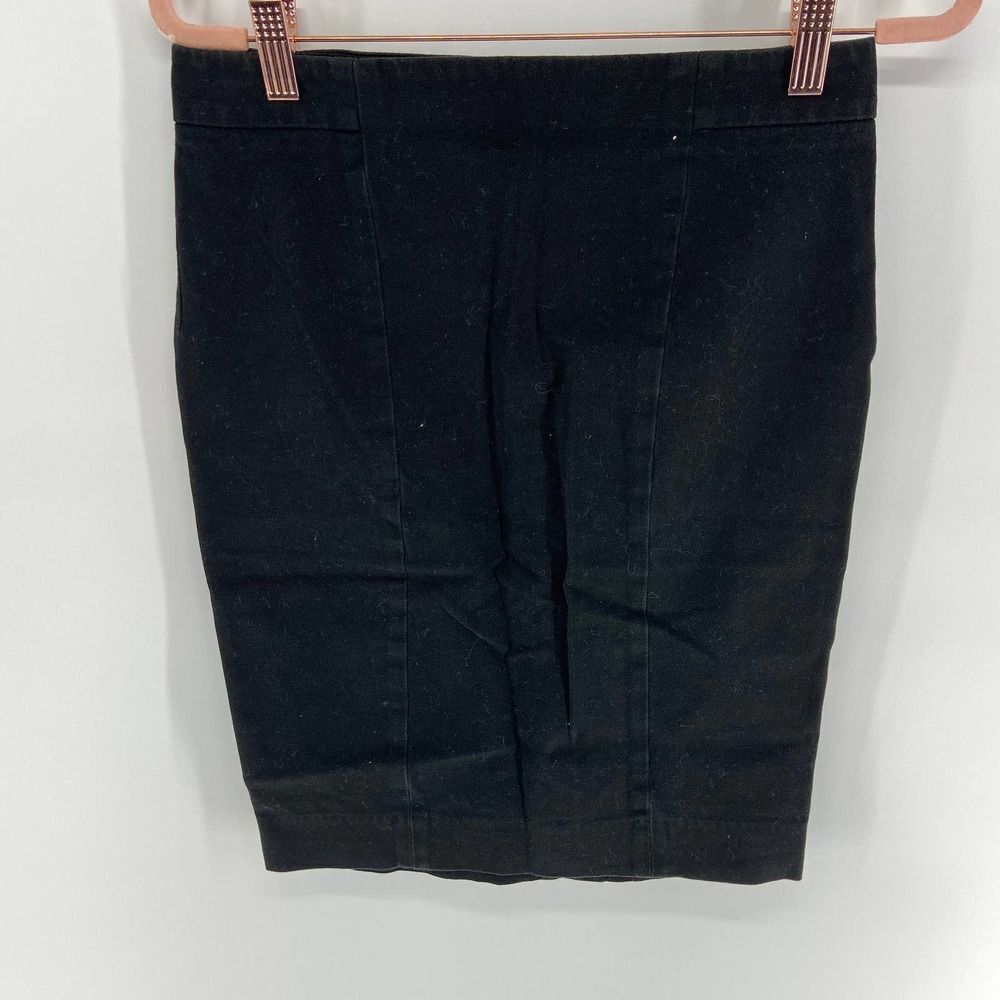 Gap Black exposed zipper cotton short Pencil Skirt Womens 0 career workwear